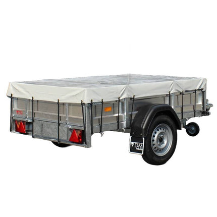 Afdekzeil - 680g/m² - lichtgrijs - 203x133 - voor aanhangwagens VDM Trailers - Weytens BOL