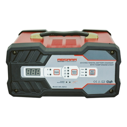 AB-JS012 ABSAAR jump starter vooraanzicht met laad indicatoren