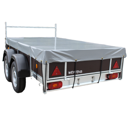 Afdekzeil - 680g/m² - lichtgrijs - 203x133 - voor aanhangwagens VDM Trailers - Weytens BOL