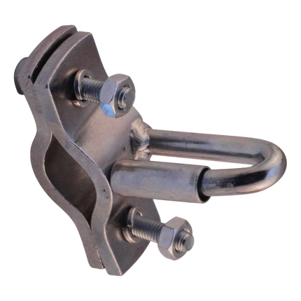 hulpkoppeling met veer voor montage op de trekhaak, dit dient om de losbreekkabel of hulpkoppeling te bevestigen aan het trekkende voertuig