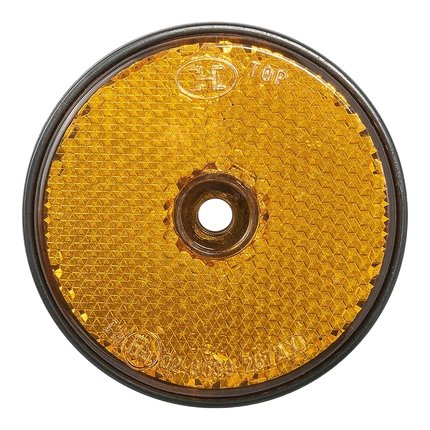 Reflector - rond - oranje - schroefbevestiging