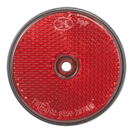 Reflector - rond - rood - schroefbevestiging