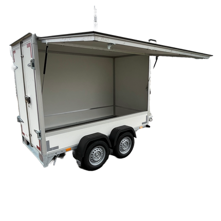 Verkoopswagen - enkelas - wit - 750kg