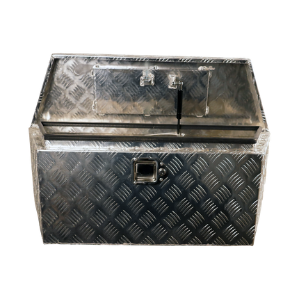 Dissel box - aluminium - large - bovenbouw - met slot en gasveer