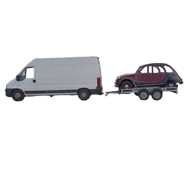 Transporter - enkelas - 258x150cm - 750KG Aanhangwagen