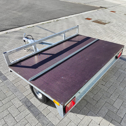 Remorque moto - simple essieu - 2 moteurs - avec rampe - 750KG
