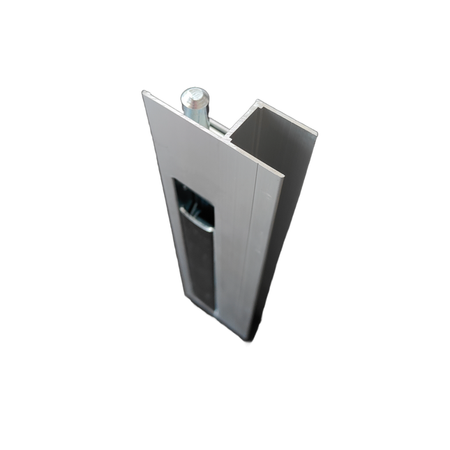 Zijbordsluiting van 30cm hoog voor montage aan de zijkant van borden of panelen van aanhangwagens. De behuizing is van geanodiseerd aluminium, de verzonken hendel is gegalvaniseerd staal. De fabrikant is Morado BV.