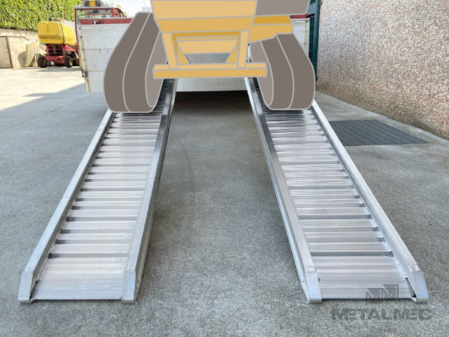 Oprijplaten - recht - 250cm - set 2 platen - 2500KG