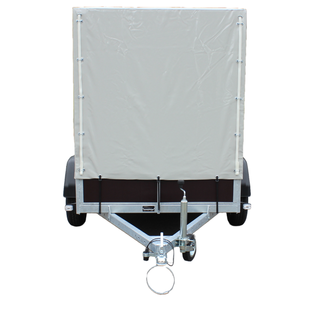 Enkelas met huif - MTM 750KG - extra breed - 258/150/150 - met steunwiel