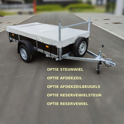 Bakwagen - enkelas - 258x130cm - 750KG