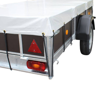 Afdekzeil - 680g/m² - lichtgrijs - 263x133cm - voor aanhangwagens VDM Trailers - Weytens