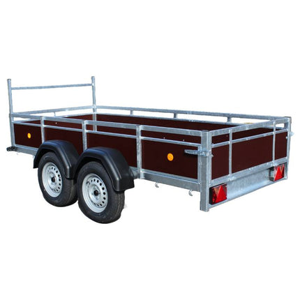 Bakwagen - dubbelas - 300x130cm - extra lang - 750KG Aanhangwagen