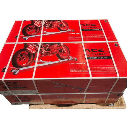 Afbeelding van de voorraad nieuwe Acebikes U-Turn motor mover L model 6024 verpakkingen bij OTOO aanhangwagens te MOen. Deze Acebikes artikelen zijn direct uit voorraad leverbaar via de webshop remork.eu met gratis verzending.
