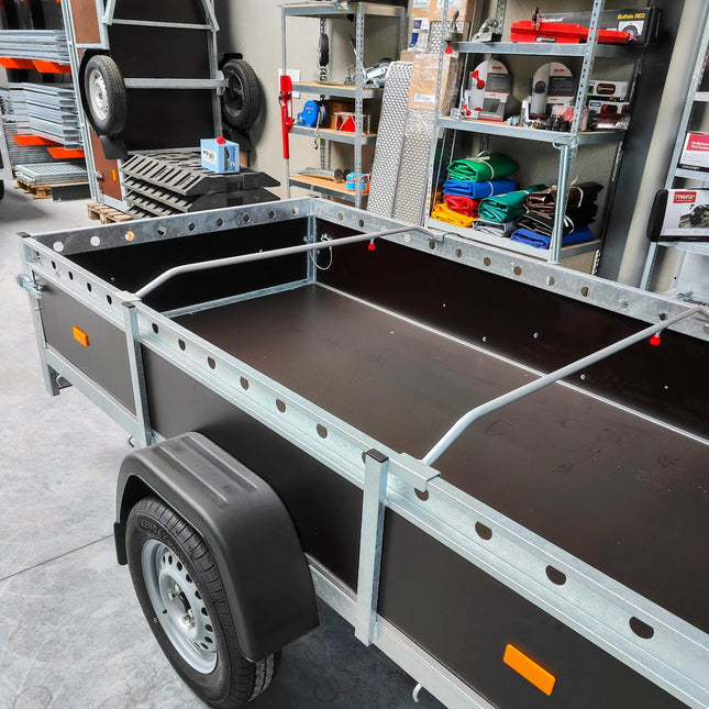 Afdekzeilbeugel - aluminium - uitschuifbaar - lengte 132-204 cm BOL