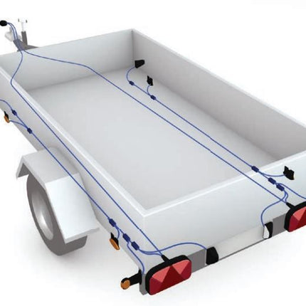 Set van 2 - Aspöck Superpoint 4 - LED - contourlamp - LINKS + RECHTS - rood / wit / oranje - 1m DC kabel