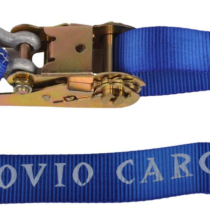 Lashing strap for car transporter - Y-model - 200cm - 50mm - with ratchet - BLUE
