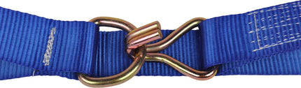 Lashing strap for car transporter - Y-model - 200cm - 50mm - with ratchet - BLUE