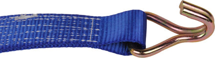 Lashing strap for car transporter - Y-model - 200cm - 50mm - with ratchet - BLUE