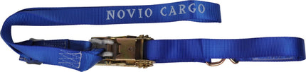 Lashing strap for car transporter - Y-model - 200cm - 50mm - with ratchet - BLUE