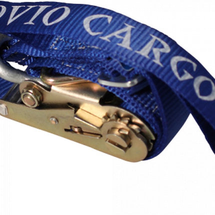 Lashing strap for car transporter - Y-model - 200cm - 50mm - with ratchet - BLUE