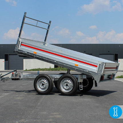 Plateau kipper - dubbelas - 300x150cm - 750KG Aanhangwagen