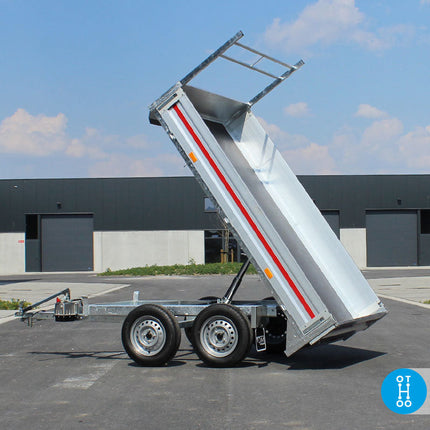 Plateau kipper - dubbelas - 300x150cm - 750KG Aanhangwagen