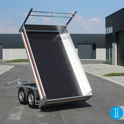 Plateau kipper - dubbelas - 300x150cm - 750KG Aanhangwagen