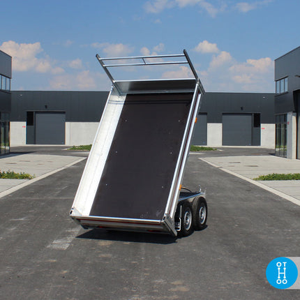 Plateau kipper - dubbelas - 300x150cm - 750KG Aanhangwagen