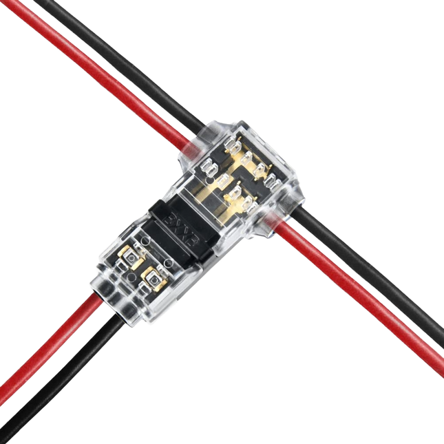 T-connector - 2pins - voor Ø 0.6-0.8mm