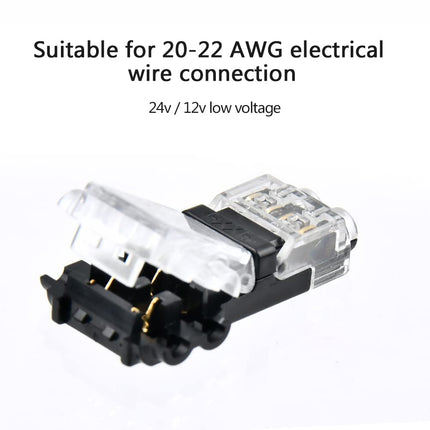 T-connector - 2pins - voor Ø 0.6-0.8mm