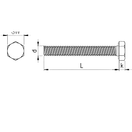 Tapbout - M10x35 - verzinkt