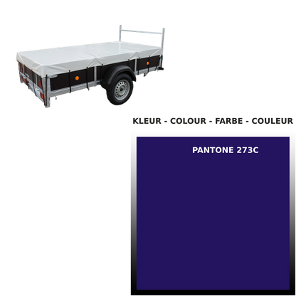 Afdekzeil - 680g/m² - kies je kleur - 263x133cm - VDM Trailers - Weytens Violet - Pantone 273C