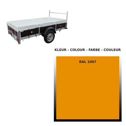 Afdekzeil - 680g/m² - kies je kleur - 263x133cm - VDM Trailers - Weytens Narcissengeel - RAL 1007