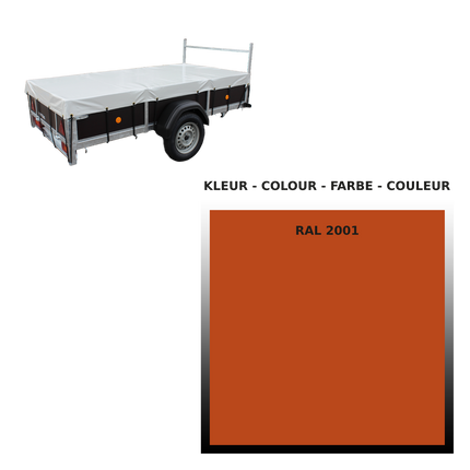 Afdekzeil - 680g/m² - kies je kleur - 263x133cm - VDM Trailers - Weytens