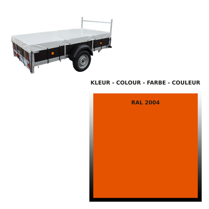 Afdekzeil - 680g/m² - kies je kleur - 263x133cm - VDM Trailers - Weytens Reinoranje - RAL 2004