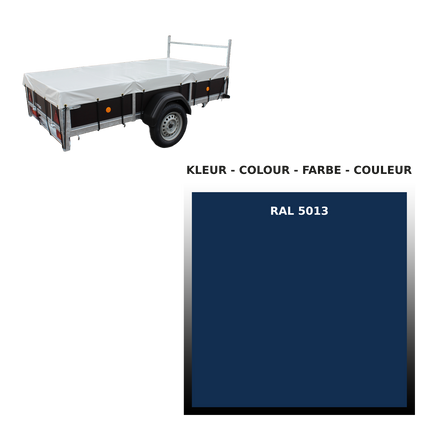 Afdekzeil - 680g/m² - kies je kleur - 263x133cm - VDM Trailers - Weytens Kobaltblauw - RAL 5013