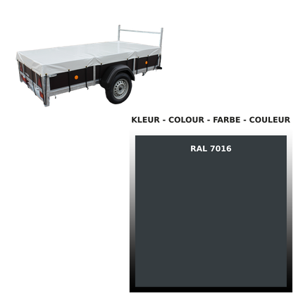 Afdekzeil - 680g/m² - kies je kleur - 263x133cm - VDM Trailers - Weytens Antraciet - RAL 7016