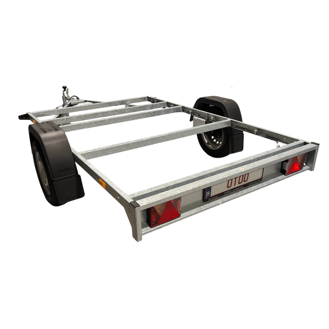 Basis chassis - enkelas - 250x150cm - 750kg