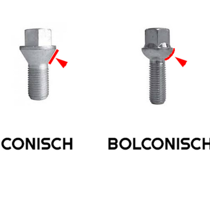 Wielbout - M12x1.5 - kegelconisch - 1 stuk