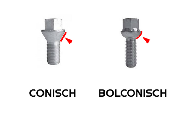 Wielbout - M12x1.5 - 24mm - kegelconisch - 1 stuk