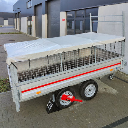 Afdekzeilbeugel - aluminium - uitschuifbaar - lengte 132-204 cm BOL