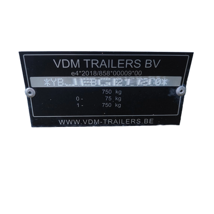 Identificatieplaatje - VDM Trailers