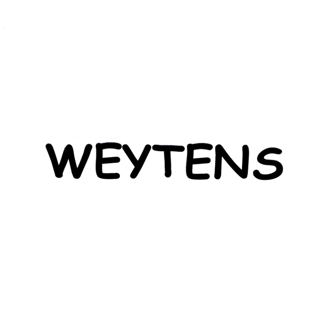 Origineel logo van Weytens met zwarte letters