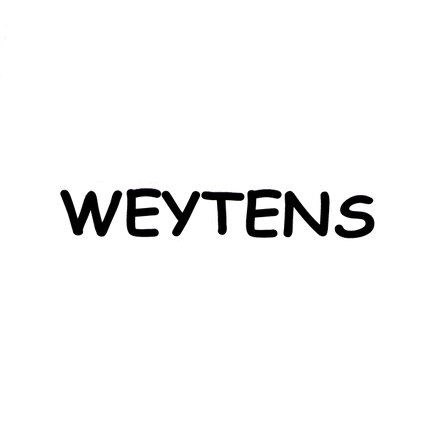 Origineel logo van Weytens met zwarte letters